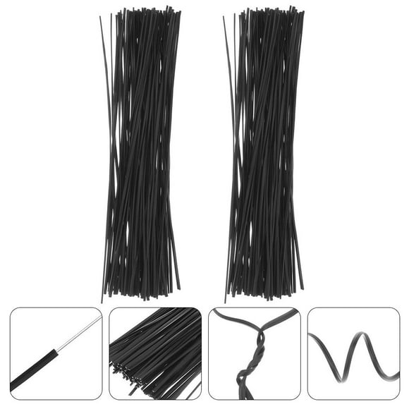 Greenadscape 1000Pcs Twisted Ties Black for Bag Closure and Parties