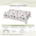 thumbnail image 4 of DouZhe Rectangular Tablecloth, Cute Doodle Style Hearts Table Cloth for Kitchen Dinning Tabletop, 72" x 54" Waterproof Polyester Table Cover, 4 of 8