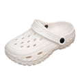 thumbnail image 4 of Rokment Womens Mens Clogs with Back Straps Wide Width Comfortable Quick Drying Closed Toe Orthopedic Walking Slip on Slippers Garden Shoes Barefoot Water Sandals for Beach White Size 7.5, 4 of 6