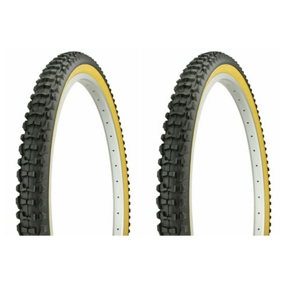 Tire set. 2 Tires. Two Tires Duro 26" x 2.10" Black/Gum Side Wall HF-107.