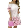 thumbnail image 2 of Txlixc Vestido casual femenino, falda de manga corta a rayas de verano Txlixc  moda, 2 of 3