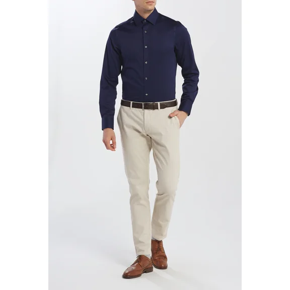 GANT Persian Blue Slim Stretch Sateen Town Collar Shirt 3058406 Size M