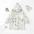 thumbnail image 2 of Edvintorg Kids Rain Jacket Girls Boys Clearance Cute Printed Rainwear Raincoats Long Sleeve Waterpoof Rain Hooded Jacket Coat With Zipper 3-13Years Children's Raincoat, 2 of 7