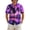 Purple, variant on Hawaiian Shirt for Men Short Sleeve Casual Lapel Button Down Beach Shirt Purple L
