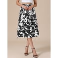 thumbnail image 4 of DARING DIVA Women's Dressy Flowy A-line Boho Skirts X-Large Black, 4 of 6