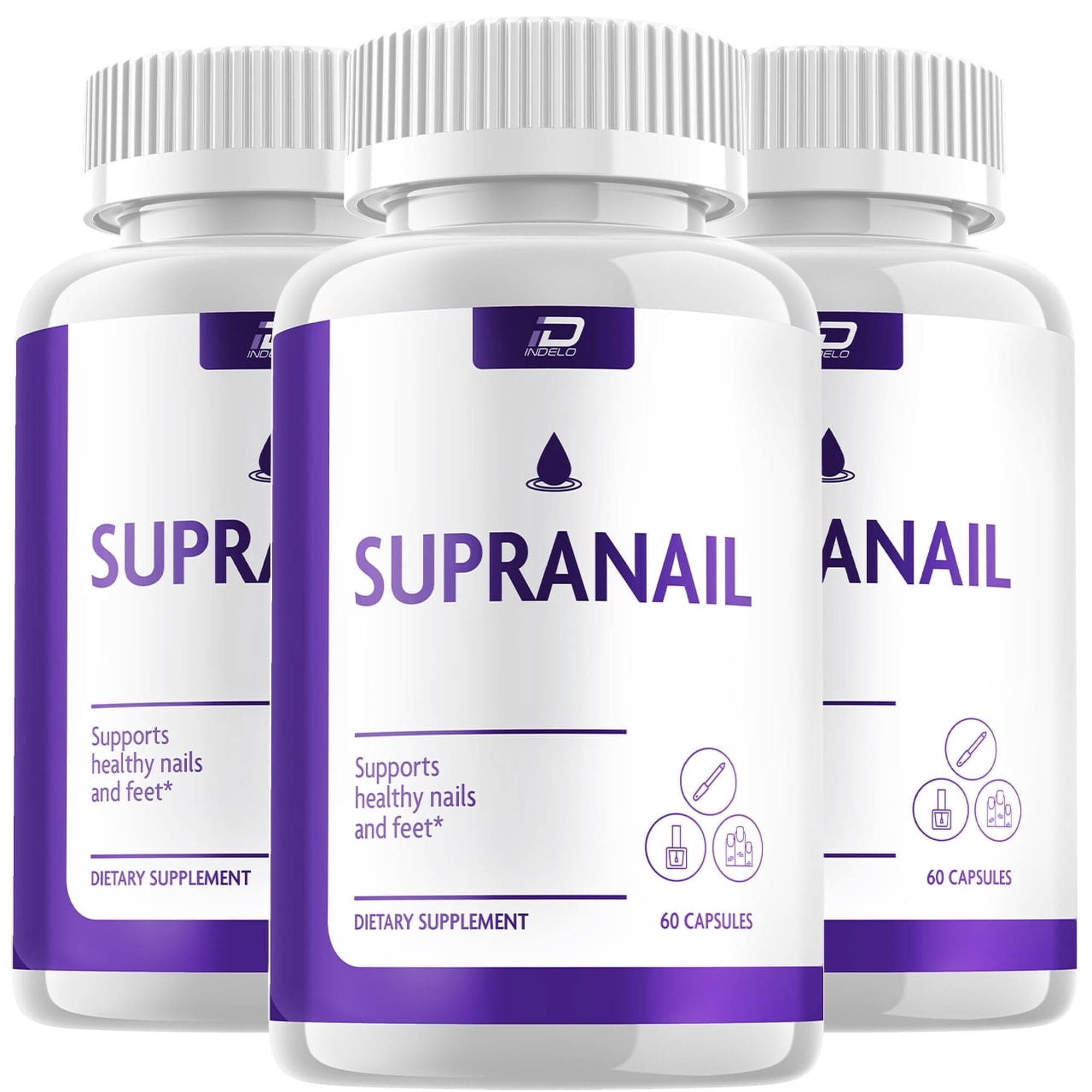 (3 Pack) Supranail Capsules for Women and Men - Official Supra Nail Pills Formula for Nail Health Support, Maximum Strength with Vitamin C, Biotin, Zinc & Niacin, SupraNail Reviews (180 Capsules)