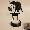 thumbnail image 6 of Halloween Candle Holder Spooky Ghost Tealight Shadow Caster Decorations Skeletons Black Metal Desk Candlestick Holder Ornament for Home Party,Scary Candle Stands Table Decor (Krampusnacht) - A, 6 of 7