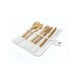 thumbnail image 3 of Set de 7 Cubiertos Portátil de Bambú Ecowood con Funda para Cocina Viaje Escuela, 3 of 9