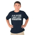 thumbnail image 4 of In My Defense I Was Left Unsupervised Crewneck T Shirts Boy Girl Teen Brisco Brands X, 4 of 6