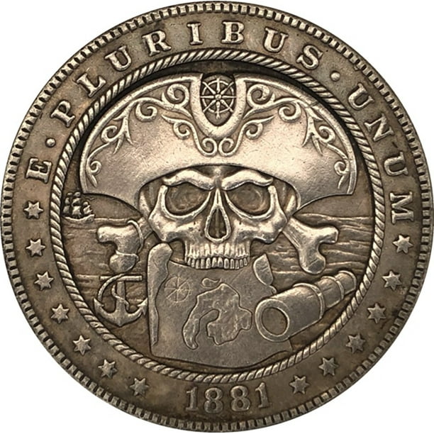 Moneda Morgan Hobo, estilo antiguo, conmemorativa, 1881, pirata