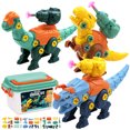 thumbnail image 1 of Bloques, 3 Piezas De Juguetes De Dinosaurio Desmontables Para Niños De 3 A 7 Años, Niñas, Construcción De Edificios, Ingeniería, Destornilladores, Kit De Juego De Bricolaje, Regalos De Aprendizaje Par Muyoka Hogar, 1 of 4