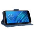 thumbnail image 5 of Case for Motorola MOTO E6 Cover Adjustable Detachable Card Holder Magnetic closure Leather Wallet Case - Blue, 5 of 5