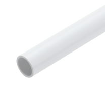 Rigid Round Pipe 10mm ID 12mm OD 9" Length White High Impact for Water Pipe, Crafts, Cable Sleeves