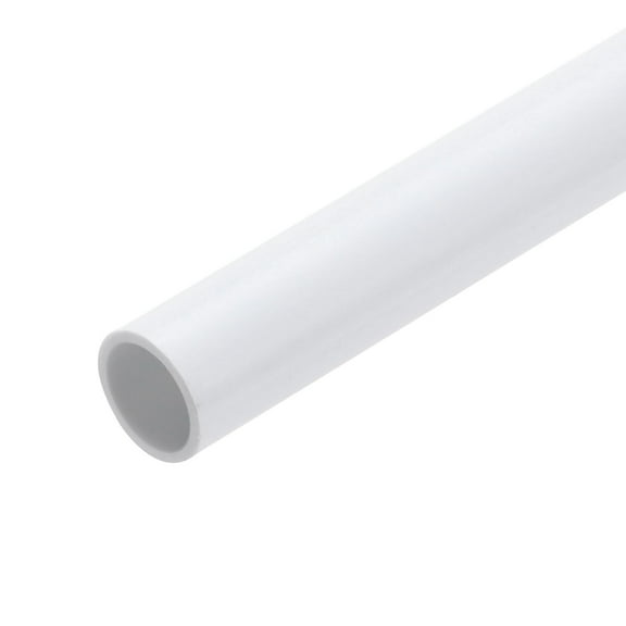 Rigid Round Pipe 10mm ID 12mm OD 9" Length White High Impact for Water Pipe, Crafts, Cable Sleeves