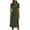 Olive Green, variant on Odeerbi Summer 2025 Casual Dresses for Women Fashion Solid Short Sleeve Round Neck Maxi Loose Dress Olive Green