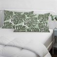 thumbnail image 4 of Sage Green Leaves Throw Pillow Cover 20 x 30 Inch Decorative Pillow Cover Summer Botanical Tropical Leaf Lumbar Pillowcase Seasonal Rectangle Cushion Case for Couch Sofa Bed Living Room, 4 of 9