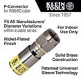 thumbnail image 2 of Klein Tools F Compression Connector Rg6/6Q Pk10, 2 of 8