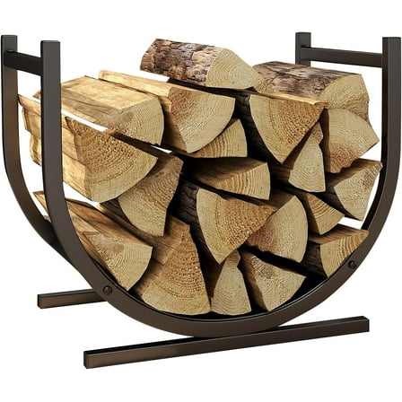 YANGLI Indoor Firewood Rack Decorative Wood Holder Fireside Log Rack