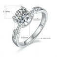 thumbnail image 3 of 1 Carat Round Cut Moissanite Engagement Ring Diamond Handmade Ring In 18K White Gold Plating Over Silver(D Color, VVS1 Clarity), 3 of 3