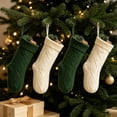 thumbnail image 4 of Dalxymotic Christmas Stocking, Cable Knit Xmas Stocking With Thick Cuff, Classic Large Hanging Christmas Sock, Christmas Decorations Indoor Outdoor for Tree, Fireplace, Mantel, Wall, 4 of 6