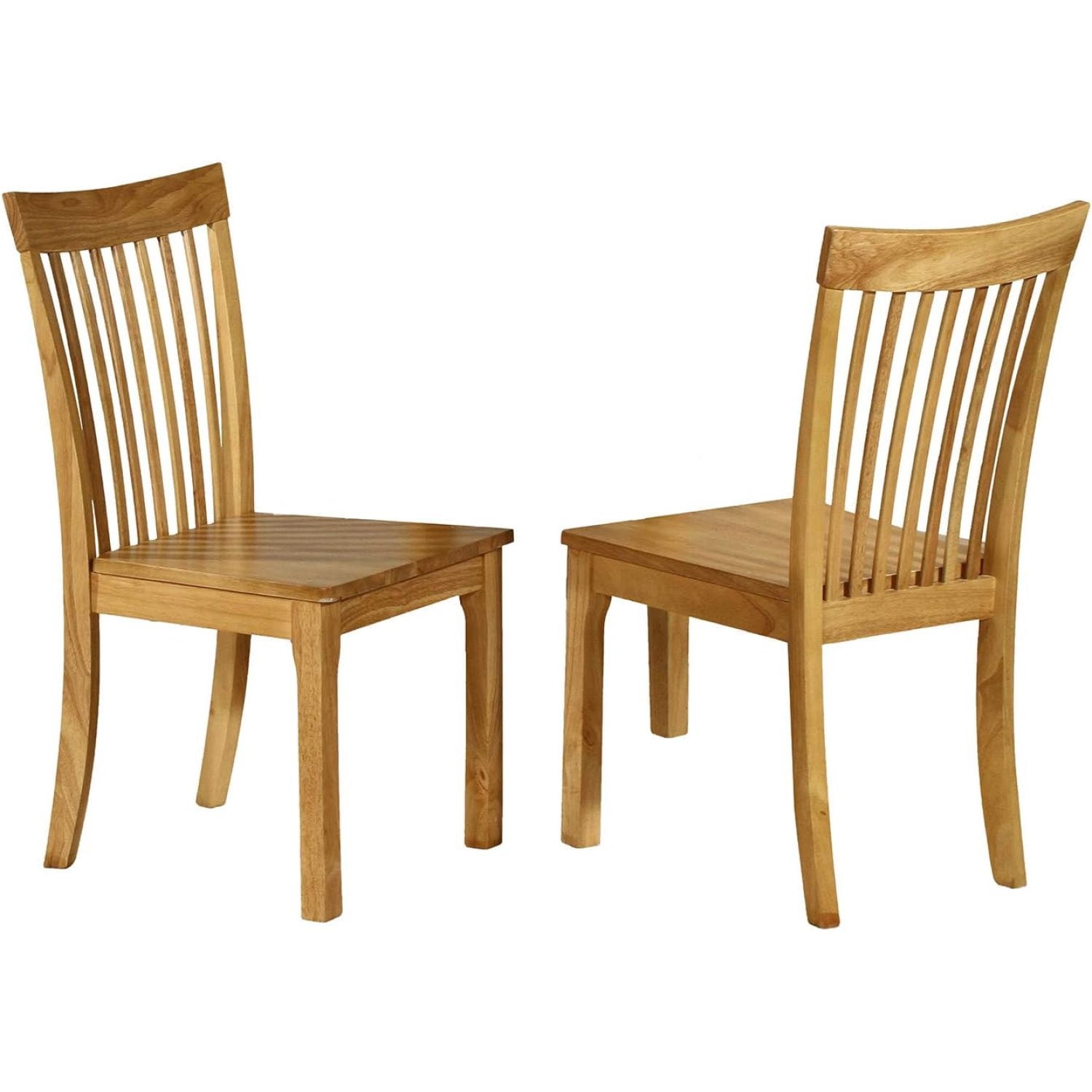 HElectQRIN - Kurmer Solid Wood Dining Room Side Chairs, Set of 2, Natural Oak - Walmart.com