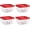 Red-4Pack-2qt, variant on 4 Quart Set of 4 Food Storage Containers,Commercial Clear Square Food Storage Containers with Lids and Handles(BPA FREE)