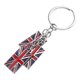 thumbnail image 2 of Llavero creativo con bandera británica y dije de coche vintage para mujer, bonito llavero con dijes para bolsos y llaves de coche, llavero decorativo con colgante, 2 of 8