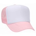 thumbnail image 2 of Otto Caps 5 Panel High Crown Mesh Back Trucker Hat Polyester Foam Front, 2 of 4