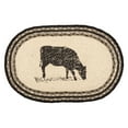 thumbnail image 2 of VHC Brands Sawyer Mill Cow 12 x 18" Jute Placemats, Set of 6, Charcoal, 2 of 5