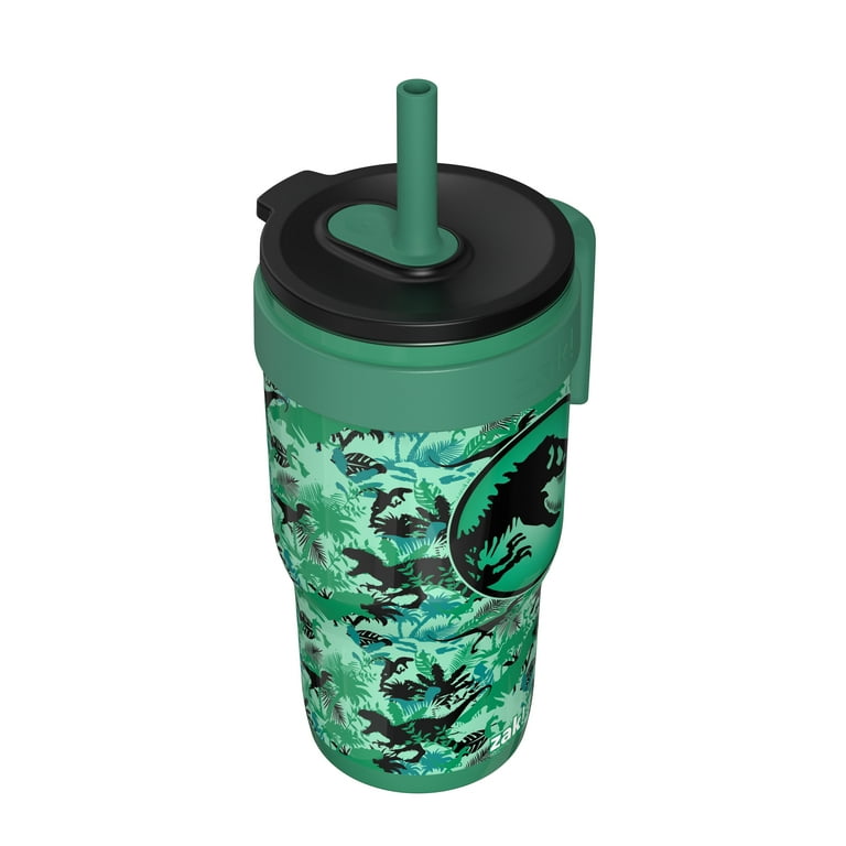 Zak Designs 18oz Jurassic Park Kids Straw Handle Cruiser Tumbler