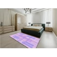 thumbnail image 4 of Ahgly Company Indoor Round Patterned Heliotrope Purple Area Rugs, 5' Round, 4 of 6