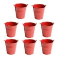 thumbnail image 5 of Zehuanyu 8pcs Iron Hanging Flower Pots Balcony Garden Pots Wall Metal Bucket Flower Holders (Random Color), 5 of 5