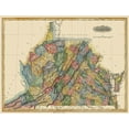thumbnail image 2 of Lucas 32x25 Black Ornate Wood Framed with Double Matting Museum Art Print Titled - Virginia - Lucas 1823, 2 of 4