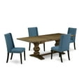thumbnail image 2 of East West Furniture Table Top- Table Pedestal Parson Chairs, LAFL5-71-21, 2 of 6