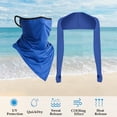 thumbnail image 3 of QSAWXQZ Unisex 2 Piece Sun Protection Arm Sleeves with Neck Gaiter Mask Cooling Women Men Shrug Cover Up UPF 50 Breathable for Golf Cycling Driving Free Size, 3 of 9