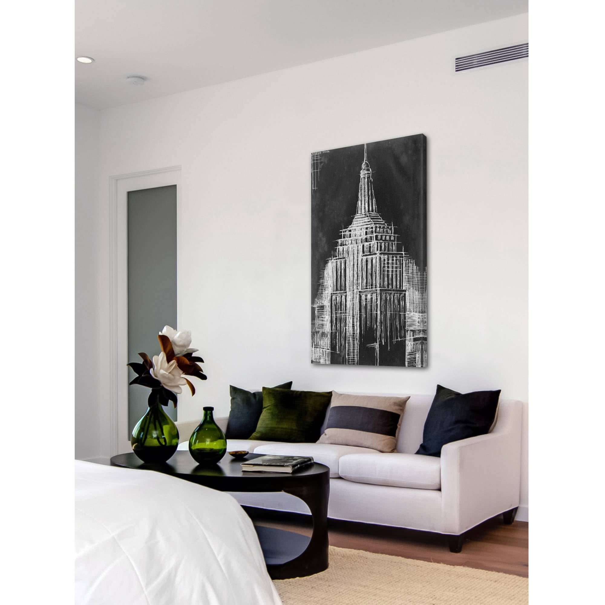 Marmont Hill ''Empire State Blueprint'' Painting Print on Wrapped Canvas