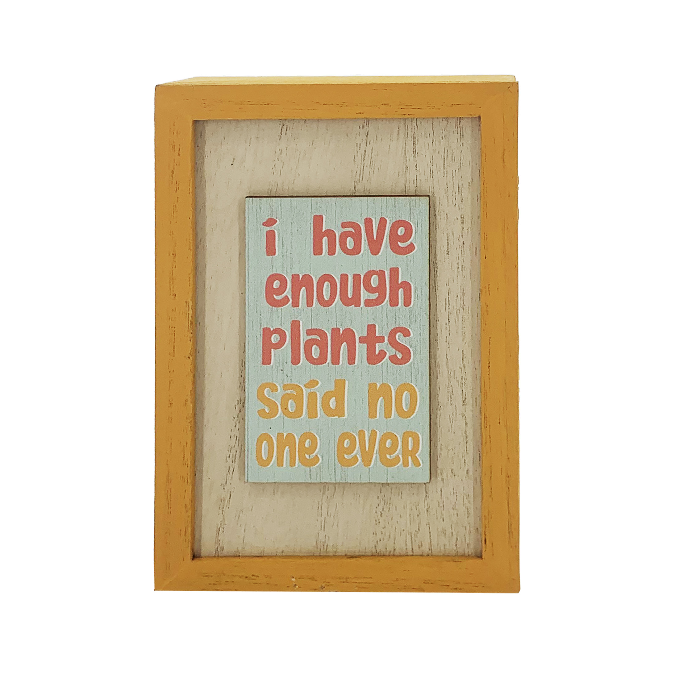 Way to Celebrate Spring MDF 6" Orange Framed Box Sign Assortment