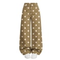 thumbnail image 2 of MLCDZ Girls Polka Dot Wide Leg Jeans Denim Elastic Waisted Stretchy Baggy Denim Pants Loose Casual Lightweight Go to School Holiday Trousers with Pockets, 2 of 10