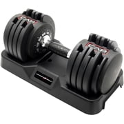 ADJUSTABELL Adjustable Round Dumbbell Weights - Singles & Pairs | 12.5 lb, 25 lb & 55 lb | Multiple Handle Options