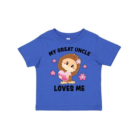 

Inktastic My Great Uncle Loves Me with Bigfoot Gift Toddler Toddler Girl T-Shirt