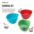 Farberware Set of 3 Plastic Mixing Bowls in Assorted Colors