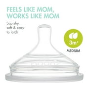 Boon NURSH Reusable Silicone Pouch Baby Bottle – Stage 2 Medium Flow – 8oz – Mint Tie Dye