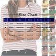 thumbnail image 3 of Kovlvoll Womens Tops Summer Casual Striped Short Sleeve Shirts Crewneck T-Shirt Loose Basic Tee Top, 3 of 6