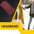 thumbnail image 4 of Bandeau d'Hiver pour Femmes, Élasticité, en polyester, Chaud, Style Simple, Accessoires pour Cheveux, Rouge Violacé, 4 of 6