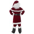 thumbnail image 4 of Txlixc Traje de Santa Claus, sombrero + Chal + abrigo + pantalones sueltos + zapatos + guantes + cinturón, traje de terciopelo para adultos / niños Txlixc moda, 4 of 8