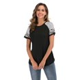 thumbnail image 1 of Tunique d'Été pour Femmes, T-Shirt Confortable, Manches Léopard, 1 of 7