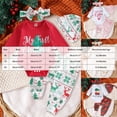 thumbnail image 3 of Enyan Newborn Baby Girl Christmas Outfits Ruffle Long Sleeve Romper Bodysuit Ribbed Pants Set Cute Fall Winter Clothes（Size 3-6 Months）, 3 of 4