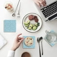 thumbnail image 1 of FMSHPON Mermaid Fish Scales Set of 6 Coaster for Drinks, Absorbent Ceramic Stone Coasters Cup Mat with Cork Base for Home Kitchen Room Coffee Table Bar Decor, 1 of 4