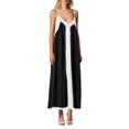 thumbnail image 1 of Youmylove Robe Chemise d'Été pour Femmes Robe Maxi Sans Manches Col en V Bretelles Spaghetti Fluide Élégante Robes de Fête de Vacances Robe Maxi Modeste Fluide, 1 of 4