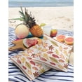 thumbnail image 4 of Outdoor Pillow Covers Throws Fall Maple Leaves Orange Leaf,Waterproof Pillow Cases Pack of 2 Red White Stripe Retro Linen,Durable Cushion Cover Pillowcase for Patio Balcony Couch Garden, 4 of 7